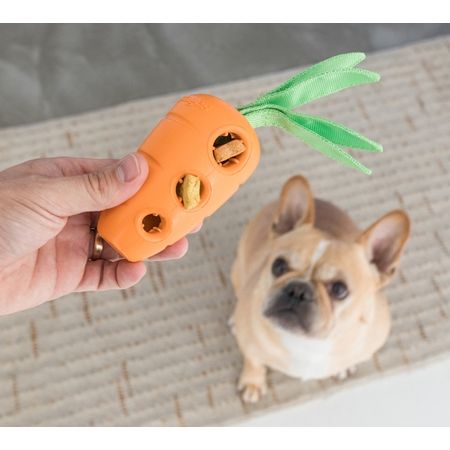 juguete perro croquetas zanahoria